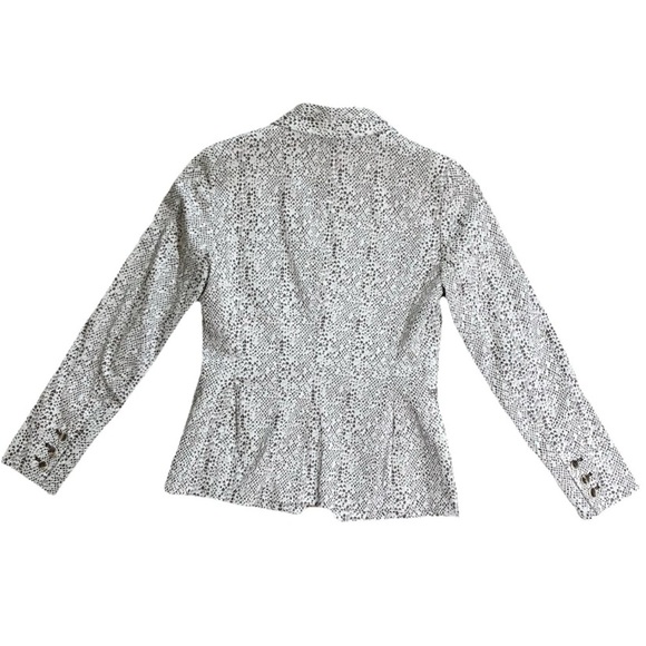 E3 By Etcetera Snake Print Blazer Jacket Size 4 Brown & White Career Wear - Picture 3 of 8